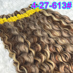 Human Hair Boho Bundles Bulk Hair, Curly Water Wave Deep Remy Hair For Braiding, No Weft Human Hair Extensions