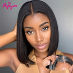 2026 NEWShort Straight Bob Human Hair Wigs, Full Machine Made, Pre-Cut 4x4 Lace, Elastic Drawstring, Upgraded Breathable Wigs