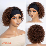 Headband Wig Human Hair Curly